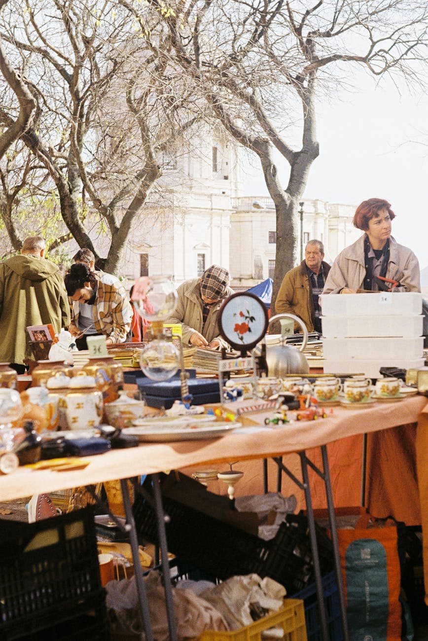 antique fair in autumn
